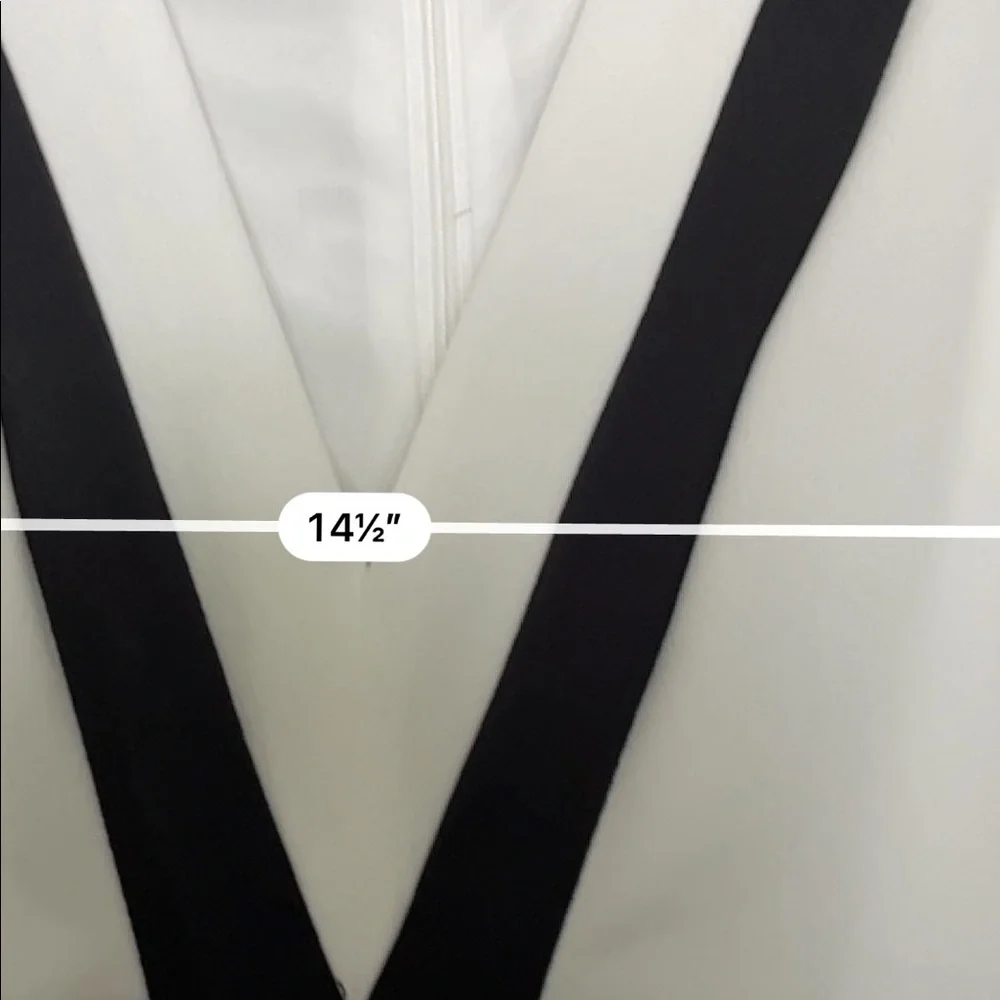 Fabrik white v-neck semi formal dress - Picture 4 of 5